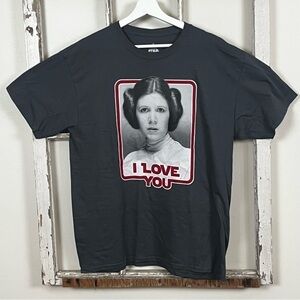 Star Wars Princess Leiah t-shirt size large dark grey.
